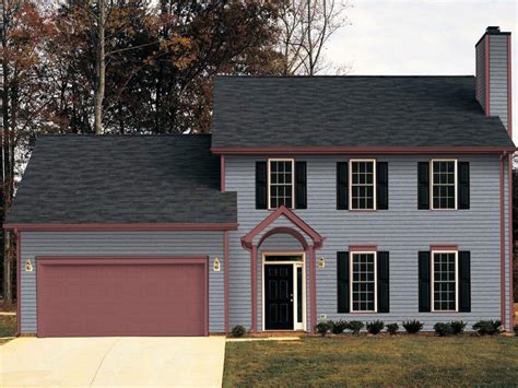 what color metal roof for a grey house|gray house with burgundy shutters.